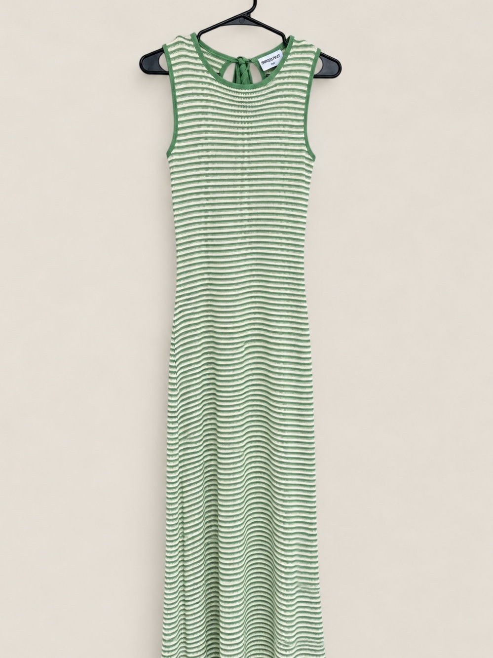 Princess Polly Green Striped Knit Maxi Dress